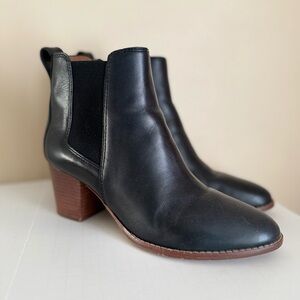 Madewell Black Leather Ankle Boots